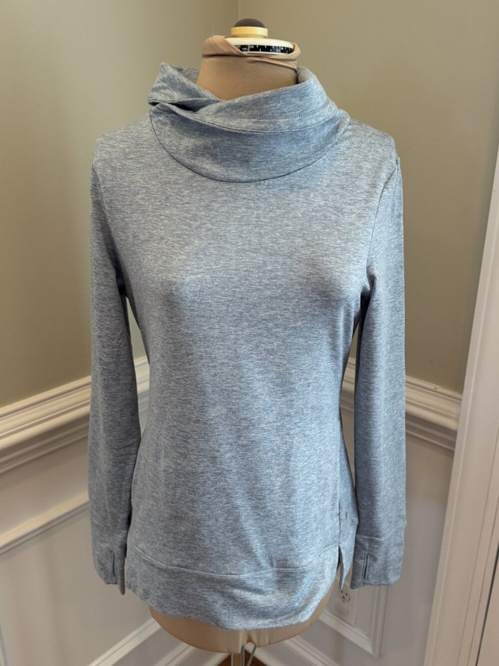 Apana Blue Heather Cowl Neck Pullover - Autumn Outdoors- Size S
